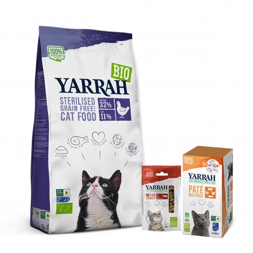 Alimentation pour chat - Yarrah pack découverte bio pour chat adulte stérilisé pour chats