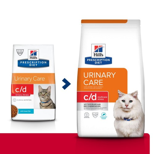 Alimentation pour chat - Hill's Prescription Diet c/d Urinary Care Multicare Stress au Poisson - Croquettes pour chat pour chats