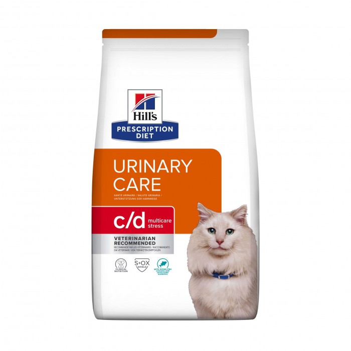 Alimentation pour chat - HILL'S Prescription Diet c/d Urinary Care Multicare Stress au Poisson - Croquettes pour chat pour chats