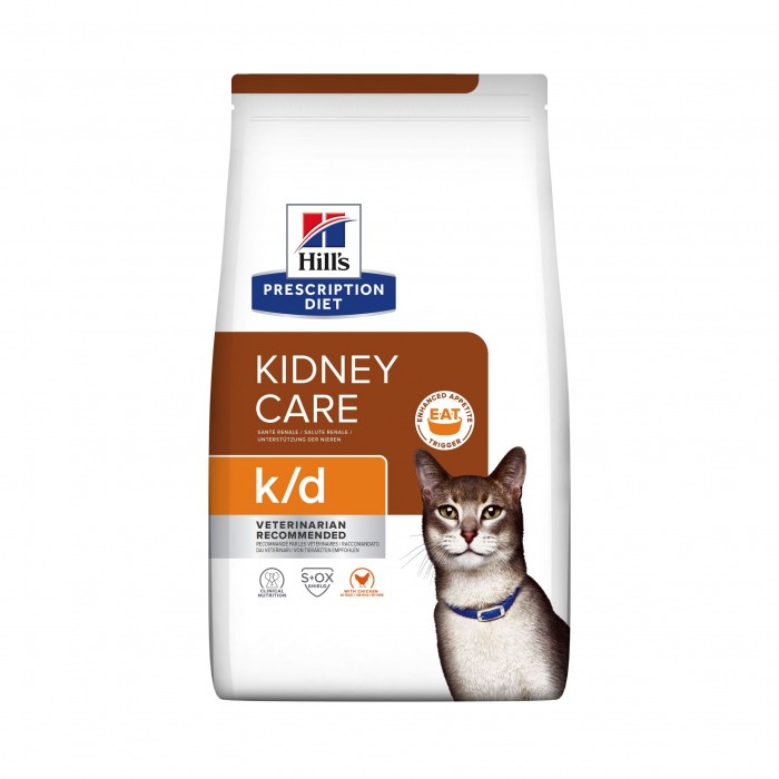 Alimentation pour chat - Hill's Prescription Diet k/d Kidney Care au Poulet - Croquettes pour chat pour chats