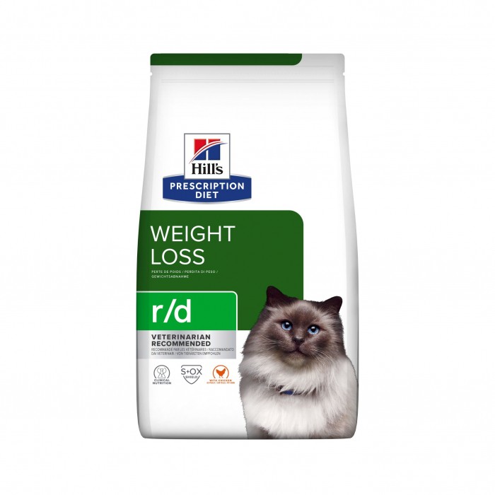 Objectif poids idéal - HILL'S Prescription Diet r/d Weight Loss au Poulet - Croquettes pour chat pour chats