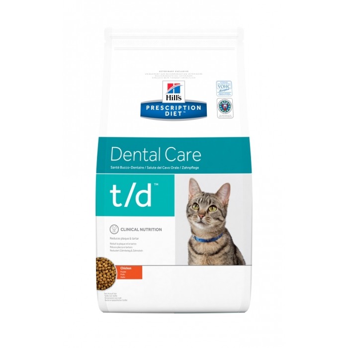 Hill's Prescription Diet t/d Dental Care - Croquettes pour chat-Feline t/d