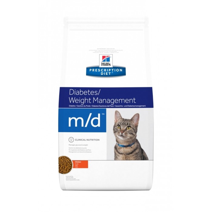 Hill's Prescription Diet m/d Diabetes Management - Croquettes pour chat-Feline m/d