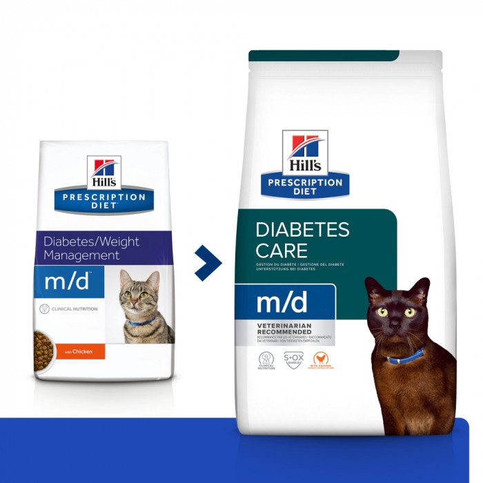 Alimentation pour chat - Hill's Prescription Diet m/d Diabetes Care - Croquettes pour chat pour chats