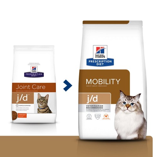 Alimentation pour chat - HILL'S Prescription Diet j/d Mobility au Poulet - Croquettes pour chat pour chats