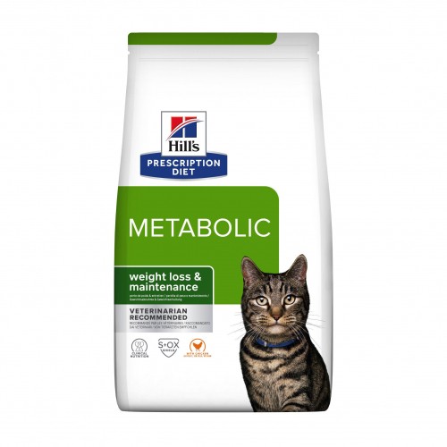 Alimentation pour chat - Hill's Prescription Diet Metabolic au Poulet - Croquettes pour chat pour chats