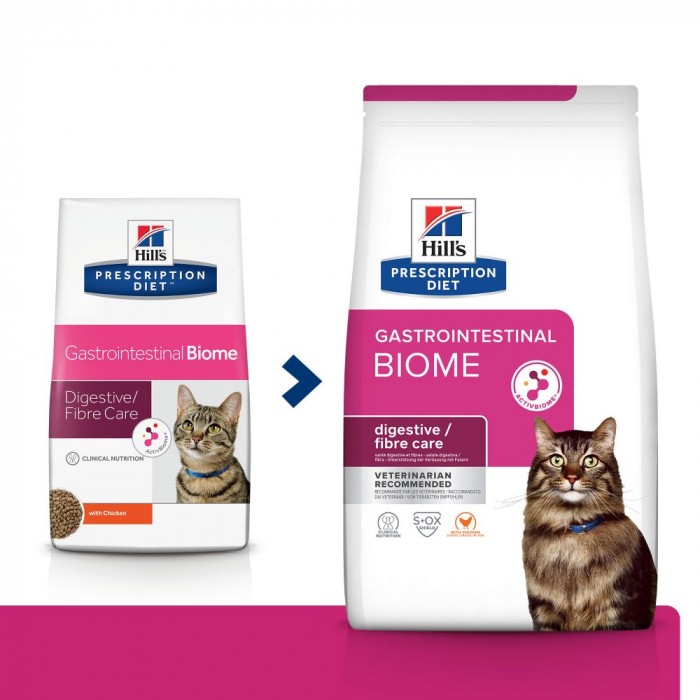Alimentation pour chat - HILL'S Prescription Diet Gastrointestinal Biome au Poulet - Croquettes pour chat pour chats