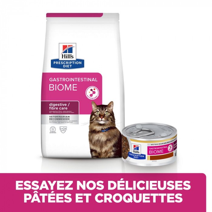 Alimentation pour chat - HILL'S Prescription Diet Gastrointestinal Biome au Poulet - Croquettes pour chat pour chats