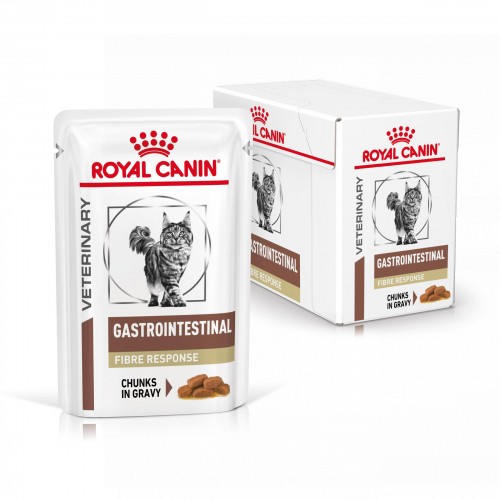 Alimentation pour chat - ROYAL CANIN Veterinary Gastrointestinal Fibre Response en bouchées – Pâtée pour chat pour chats