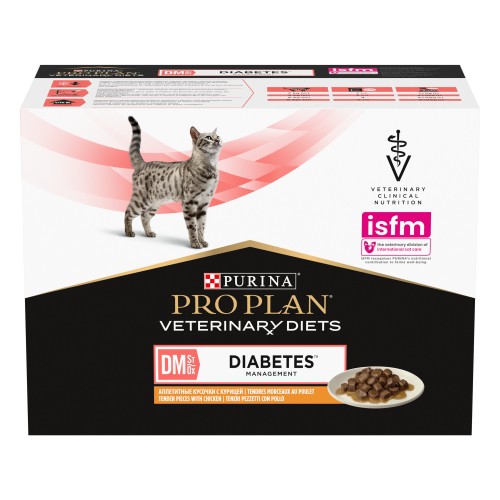 Alimentation pour chat - Pro Plan Veterinary Diets DM St/Ox Diabetes Management – Pâtées en bouchées pour chat pour chats