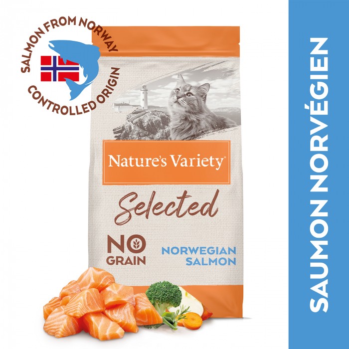 Alimentation pour chat - Nature's Variety Selected No Grain Adult - Saumon pour chats