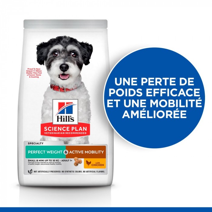 Alimentation pour chien - Hill's Science Plan Perfect Weight & Active Mobility Adult Small & Mini pour chiens