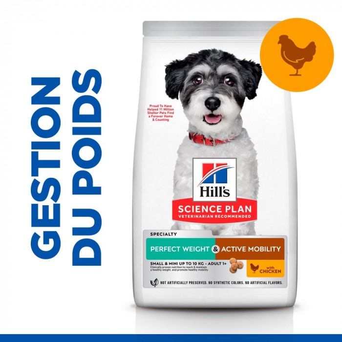 Alimentation pour chien - Hill's Science Plan Perfect Weight & Active Mobility Adult Small & Mini pour chiens