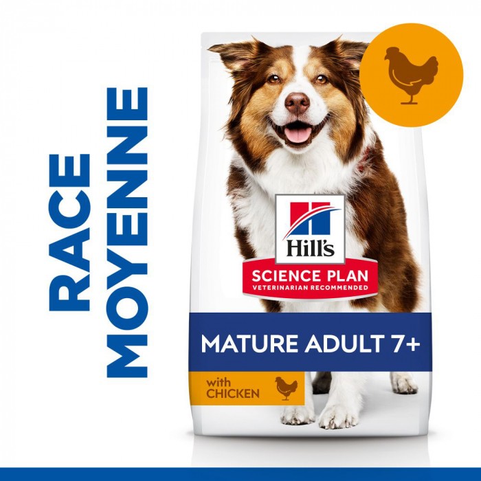 Alimentation pour chien - Hill's Science Plan Mature Medium Adult 7+ pour chiens