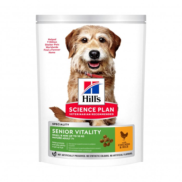 Alimentation pour chien - HILL'S Science Plan Senior Vitality Small & Mini Mature Adult 7+ au Poulet - Croquettes pour chien  pour chiens