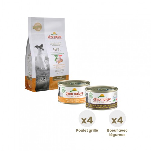 Alimentation pour chien - Kit découverte Almo Nature HFC Chien Extra Small & Small Breed pour chiens