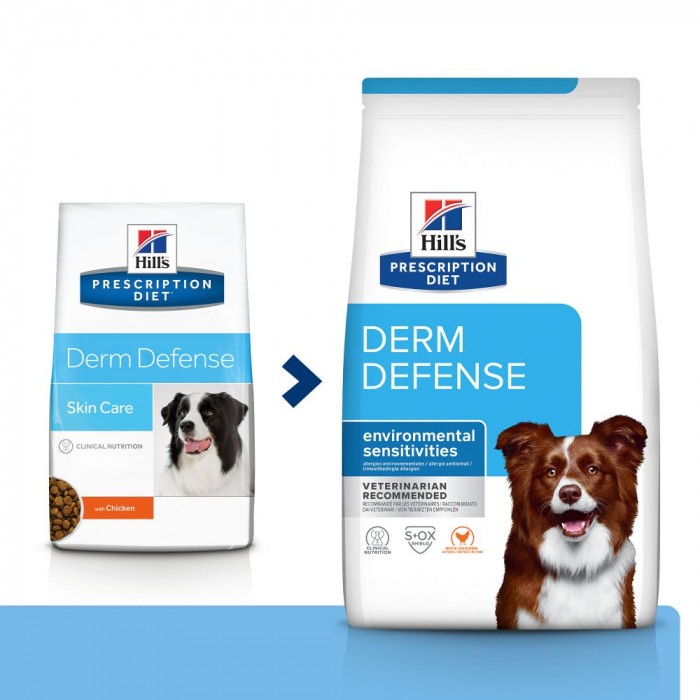 Alimentation pour chien - Hill's Prescription Diet Derm Defense au Poulet - Croquettes pour chien pour chiens