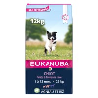 Croquettes pour chien - Eukanuba Puppy Small & Medium Breed - Agneau et riz 