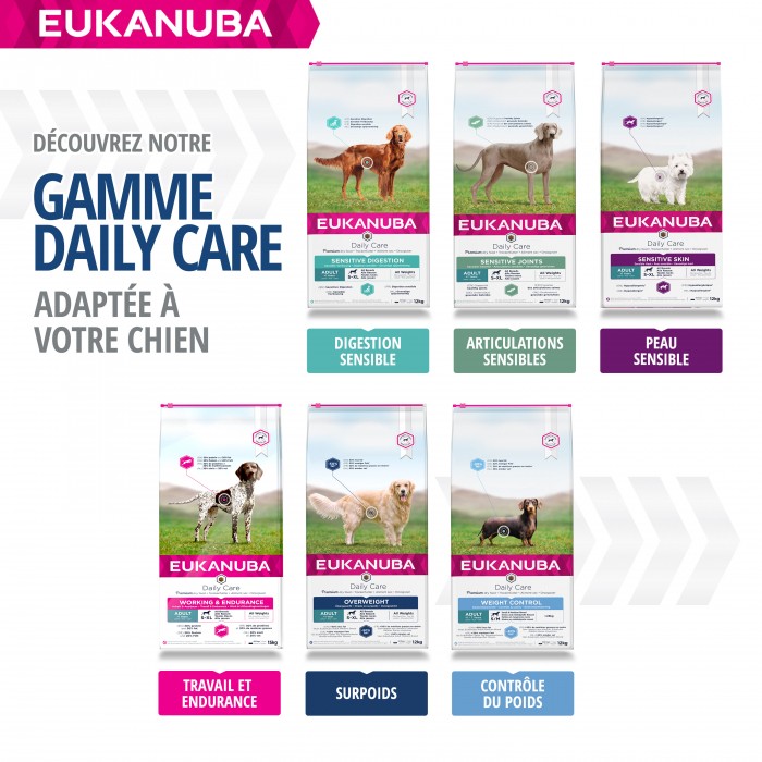 Alimentation pour chien - Eukanuba Daily Care Sterilized & Overweight pour chiens