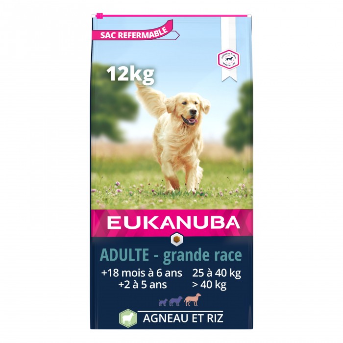 Alimentation pour chien - Eukanuba Adult Large Breed - Agneau et riz pour chiens