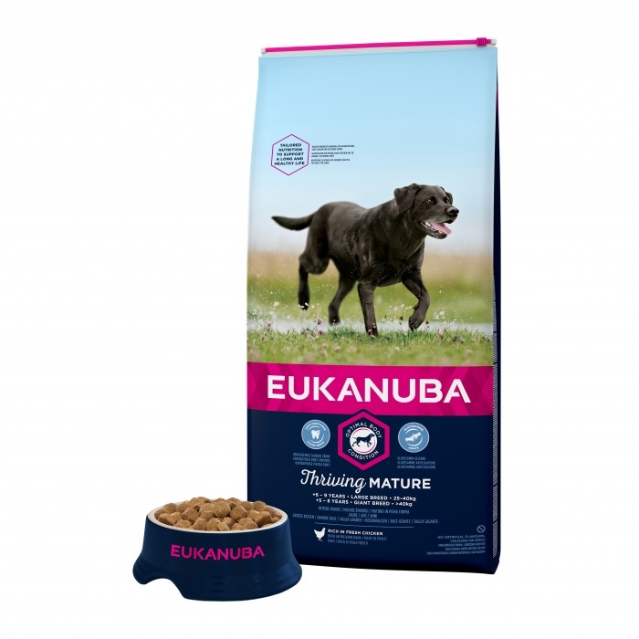 Alimentation pour chien - Eukanuba Thriving Mature Large Giant Breed - Poulet pour chiens