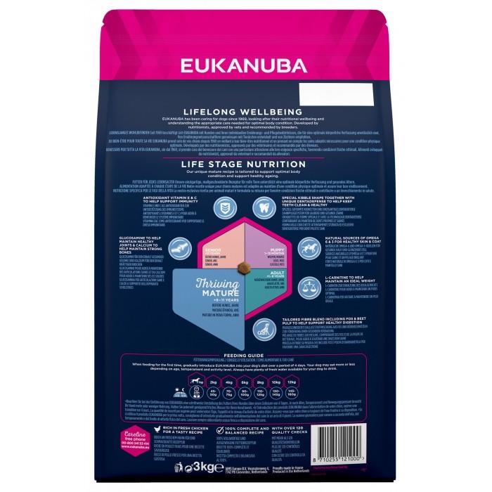 Alimentation pour chien - Eukanuba Thriving Mature Small Breed - Poulet pour chiens