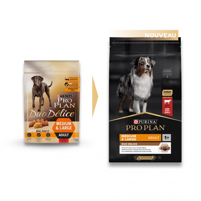 Alimentation pour chien - PRO PLAN Duo Delice Medium & Large Adult - Croquettes pour chien pour chiens