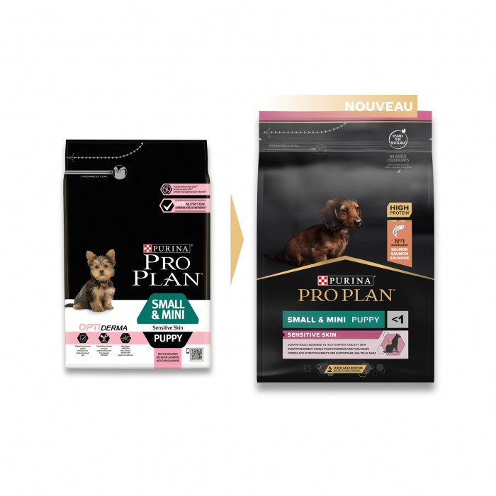 Alimentation pour chien - PRO PLAN Sensitive Skin Small & Mini Puppy au Saumon - Croquettes pour chien pour chiens