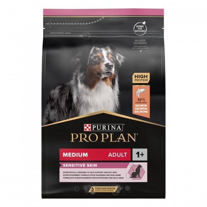 Alimentation pour chien - PURINA PROPLAN Medium Adult Sensitive Skin OptiDerma Saumon pour chiens