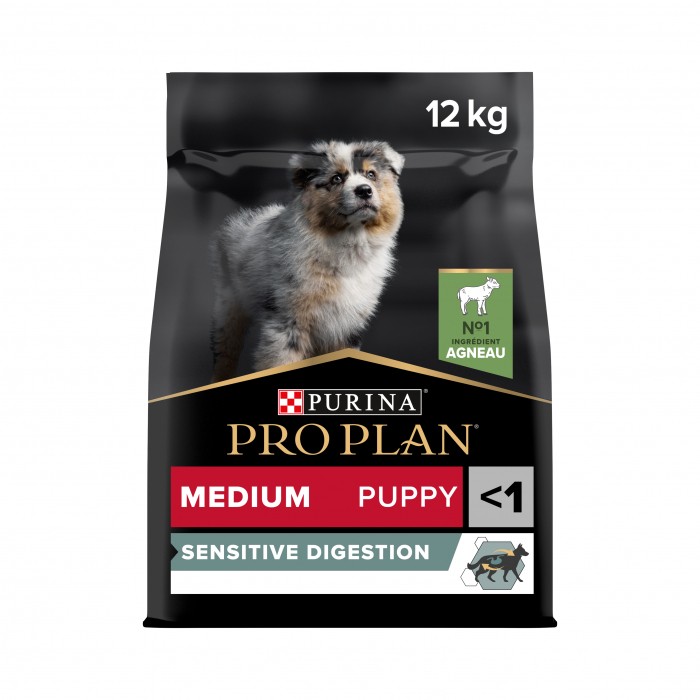 Alimentation pour chien - PRO PLAN Sensitive Digestion Medium Puppy à la Agneau- Croquettes pour chien pour chiens
