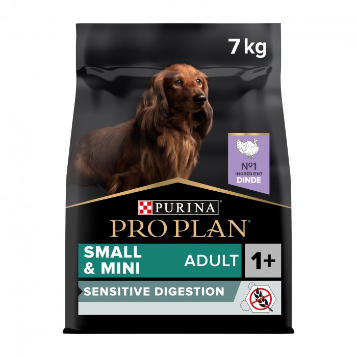 Alimentation pour chien - PRO PLAN Sensitive Digestion No Grain Small & Mini Adult à la Dinde - Croquettes pour chien pour chiens