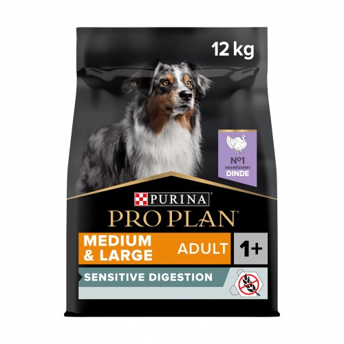 Alimentation pour chien - PRO PLAN Sensitive Digestion No Grain Medium & Large Adult à la Dinde - Croquettes pour chien pour chiens