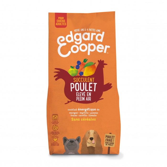 Edgard & Cooper croquettes succulent poulet pour chien-Adulte - Poulet frais - Sans céréales