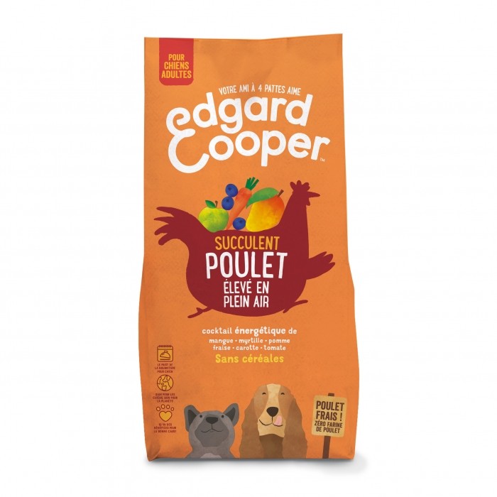 Edgard & Cooper croquettes succulent poulet pour chien-Adulte - Poulet frais - Sans céréales