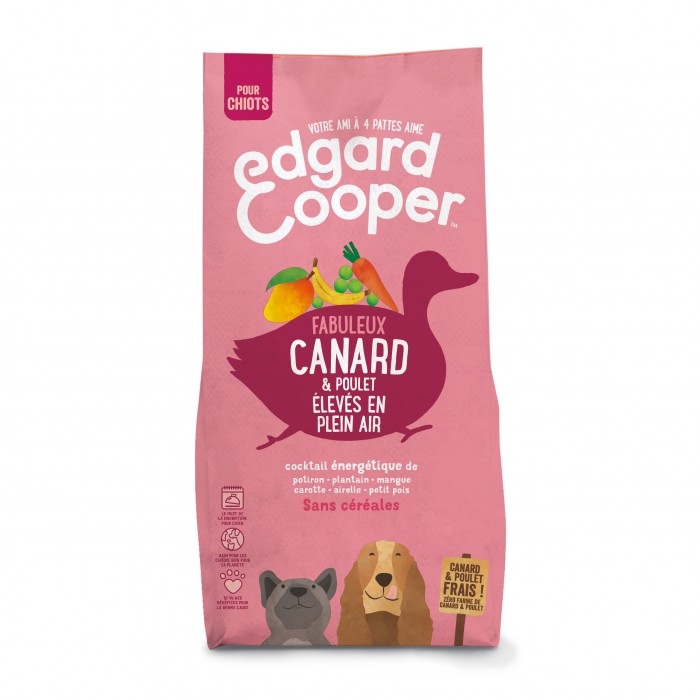 Edgard & Cooper, Fabuleux canard et poulet pour chiot-Chiot - Canard et poulet frais - Sans céréales