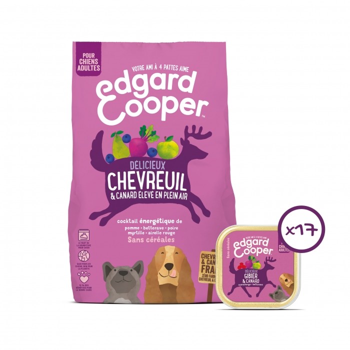 Edgard & Cooper, Pack découverte au chevreuil pour chien-Pack découverte - Chevreuil frais et canard
