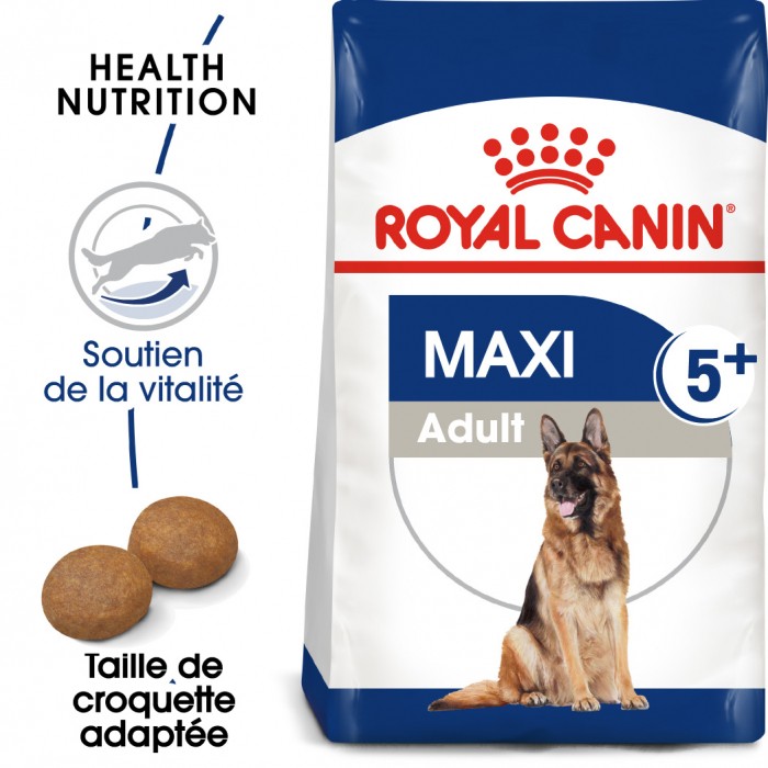 Alimentation pour chien - Royal Canin Maxi Adult 5+ - Croquettes pour chien pour chiens