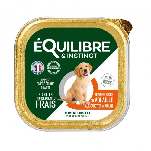 Alimentation pour chien - EQUILIBRE & INSTINCT Puppy - Lot 11 x 150 g pour chiens