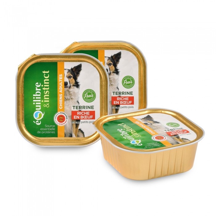 Alimentation pour chien - EQUILIBRE & INSTINCT Adult - Lot 9 x 300 g pour chiens