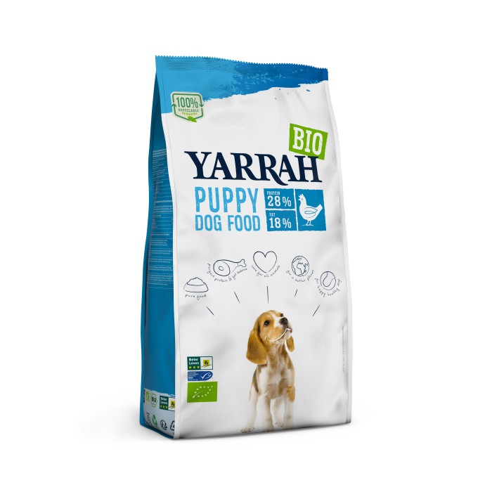 Alimentation pour chien - Yarrah croquettes bio pour chiot pour chiens