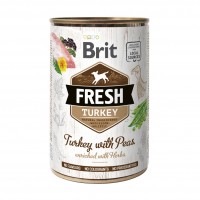Pâtée en boîte pour chien - Brit Fresh Dinde & Petit Pois en Boîte - Pâtée pour chien 