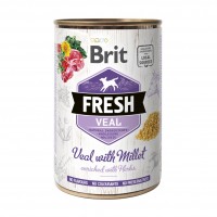 Pâtée en boîte pour chien - Brit Fresh Veau & Millet en Boîte - Pâtée pour chien 
