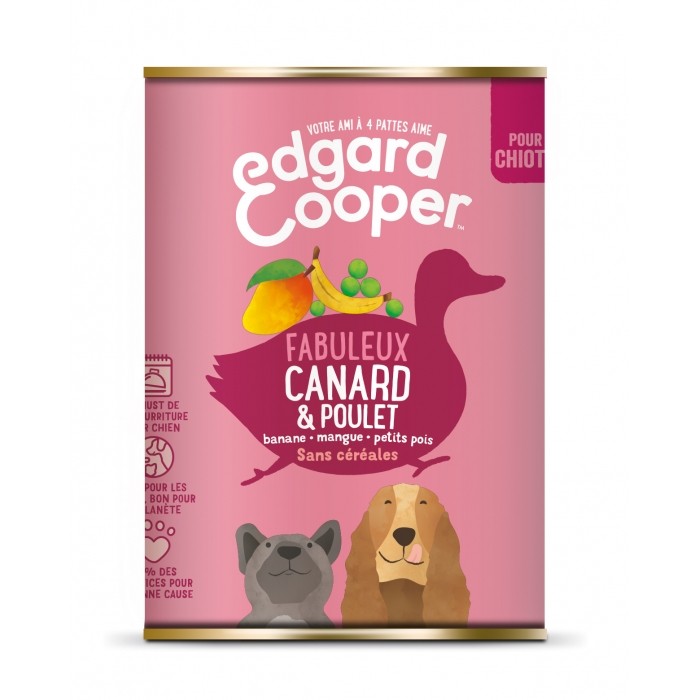 Edgard & Cooper, pâtée en boîtes pour chiot-Pâtée sans céréales Chiot - 6 x 400g