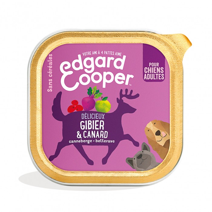 Edgard & Cooper, pâtée en barquette pour chien adulte - 18 x 300 g-Pâtée sans céréales Adulte