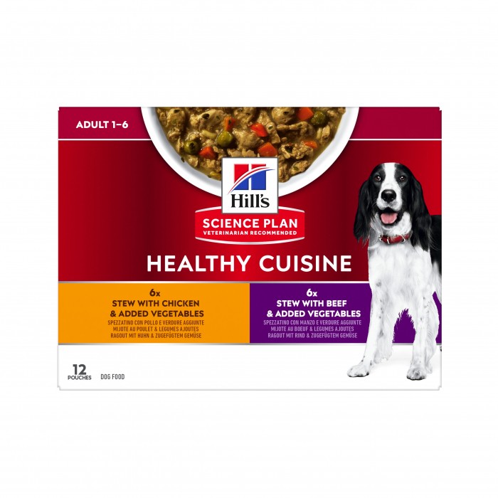 Alimentation pour chien - Hill's Science Plan Healthy Cuisine Mijotés Adult – Pâtée pour chien pour chiens
