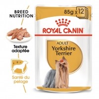 Sachet fraîcheur pour chien - Royal Canin Yorkshire Terrier - Pâtée pour chien Yorkshire Terrier adult - Lot de 12 x 85 g
