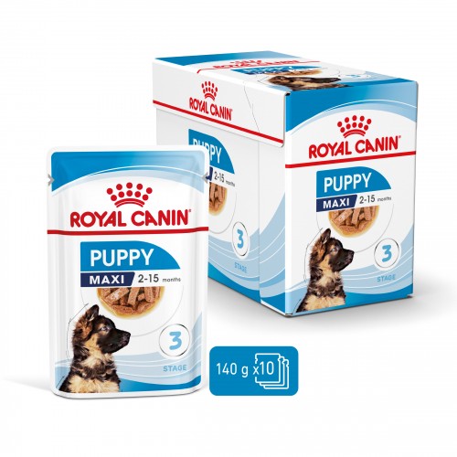 Alimentation pour chien - Royal Canin Maxi Puppy en Sauce - Pâtée pour chiot pour chiens