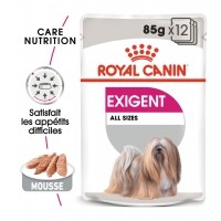 Sachet fraîcheur pour chien - Royal Canin Exigent - Pâtée pour chien Exigent Adulte - Lot 12 x 85g