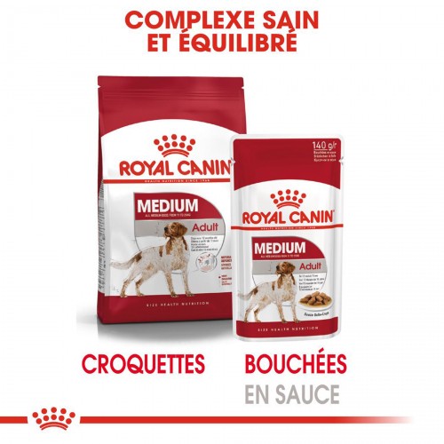Alimentation pour chien - ROYAL CANIN Medium Adult en Sauce - Pâtée pour chien pour chiens
