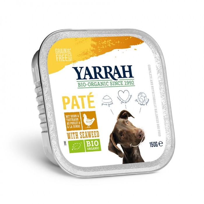 Yarrah Pâtée Grain Free Bio en barquette - 6 x 150 g-Pâtée Grain Free Bio en barquette - 6 x 150 g